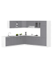 VCM  Küchenschrank B. 60 cm Hängeschrank Klappe Colura in Weiß / Anthrazit