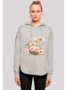 F4NT4STIC Oversized Hoodie Vogelnest Blumen in grau