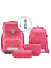 Step by Step Basis - Schulranzen Set 4tlg. (Green Grafics) in Pink Bubbles