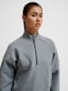 Hummel Halbreißverschluss Sweatshirt Reflektierend Logo Hmltech Multisport Damen in GREY MELANGE