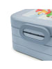 Mr. & Mrs. Panda Bento Box Fuchs  Schlittschuhe Design mit Spruch in Blau Pastell