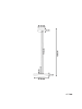 Beliani Tischleuchten EVENLODE in Schwarz/Messing - (W) 30 x (H) 120 x (L) 30 cm