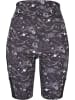 Urban Classics Urban Classics Damen Ladies High Waist Tech Mesh AOP Cycle Shorts in blackuniverse