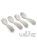 MiaMia 6-tlg. Esslern-Set - 2 Silikon-Schalen in blue,gray