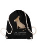 Mr. & Mrs. Panda Gym-Rucksack Esel mit Spruch in Schwarz