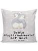 Mr. & Mrs. Panda Sofa Kissen Pinguin Beste Adoptivschwester der ... in Grau Pastell