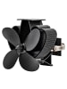 relaxdays Kaminventilator in Schwarz - (B)16 x (H)14,5 x (T)15 cm
