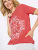 Sieh an! Longshirt in grapefruit-weiß