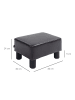 HOMCOM Fußhocker in Schwarz 40L x 30B x 24H cm