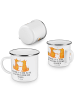 Mr. & Mrs. Panda Camping Emaille Tasse 50. Hochzeitstag Goldene ... in Transparent