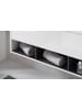 Furn.Design Badmöbel-Set 2-teilig 120 cm weiß Hochglanz, grau mit Doppel-Waschbecken