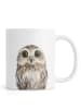 Juniqe Tasse "Little Owl" in Braun & Weiß