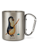 Mr. & Mrs. Panda Thermobecher Pinguin Angler ohne Spruch in Silber