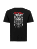 OLDSKULL T-Shirt Asian Panda Samurai Warrior Graphic in Black