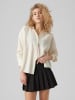 Vero Moda Legere Hemdbluse Oversized Shirt Seidig VMQUEENY in Weiß