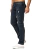 RESLAD Jeans Destroyed Stretch Denim in dunkelblau(2090)