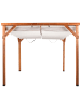 Beliani Garten-Pergola VILLAROSA in Beige/Braun - (W) 320 x (H) 250 x (L) 380 cm