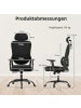 COSTWAY Ergonomischer Bürostuhl in Schwarz