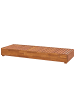 Beliani Gartenliege FANANO in Heller Holzfarbton/Weiß - (W) 63 x (H) 23 x (L) 190 cm