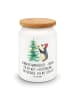 Mr. & Mrs. Panda Vorratsdose Pinguin Weihnachtsbaum mit Spruch in Weiß
