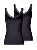 Like It 2er Pack Damen Trägertop in schwarz