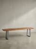 KADIMA DESIGN Esszimmerbank 140x40x45,5 cm Massivholz / Metall mit