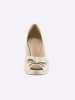 Andrea Conti Peeptoe in creme