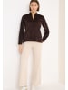 Cecil Corduroy Splitneck Blouse in Tartufo Brown