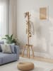 VASAGLE Garderobenständer Andi in Beige - (B)33.6 x (H)175.8 x (T)33.6 cm