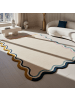 KADIMA DESIGN Rutschfester Designer-Wollteppich mit abstraktem Muster in Natur