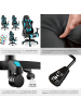 tectake Gaming-Sessel, Belastbarkeit 120 kg, mit verstellbarer Rückenlehne