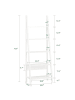 SoBuy Bücherregal in Weiß - (B)64 x (H)180 x (T)39cm