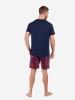 HOM Shorty Bouquet Short Sleepwear in bordeaux print