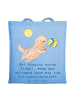 Mr. & Mrs. Panda Shopping Tasche Volleyball Sprung mit Spruch in Sky Blue