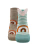 ewers 2er-Set Socken 2er Pack Regenbogen/Herzen in staubblau-dunkel beige mel.