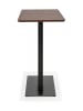 KADIMA DESIGN Stehtisch aus Holz mit Metallfuß | Bartisch im Industriedesign in Braun