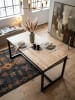 KADIMA DESIGN Esszimmertisch 120x60x76 cm Massivholz Metall Esstisch