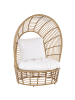 Beliani Sessel LIDO in /Beige/Weiß - (W) 109 x (H) 150 x (L) 83 cm