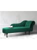 Beliani Chaiselongue NIMES in Grün/Braun - (W) 169 x (H) 79 x (L) 65 cm