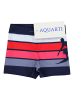 Aquarti Jungen Badehose Gestreift mit Motiven in rot/weiß