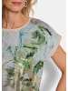 GOLDNER Blusenshirt Druckshirt mit Folienprint in grün / gemustert