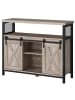 VASAGLE Sideboard Daxton in Greige-Schwarz - (B)33 x (H)80 x (T)100 cm