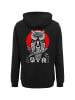 OLDSKULL Hoodie Asian Secret Owl Skull Graphic in Black