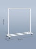 SONGMICS Kleiderständer Pataye in Weiß - (B)110 x (H)141.5 x (T)38 cm