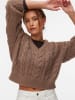 Vero Moda Strickpullover in Fossil