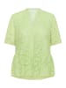 SAINT TROPEZ Kurzarm-Bluse ZannaSZ Gerade Passform in Smoke Green