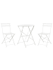 Beliani 3-tlg Bistro Set FIORI in Weiß