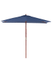 Beliani Marktschirm FLAMENCO in Blau/Braun - (W) 195 x (H) 244 x (L) 144 cm