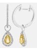 Diamant L'éternel Ohrhänger aus 375 Weißgold mit Diamant mit Citrin