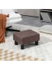 HOMCOM Fußhocker in Hellbraun 40L x 30B x 24H cm